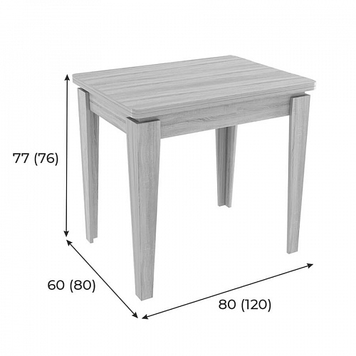 Стол обеденный раскладной Фантазия дуб сонома