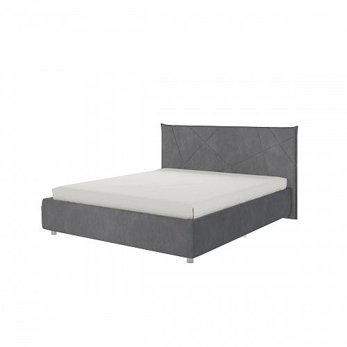 Кровать Бест 160х200 графит (велюр)