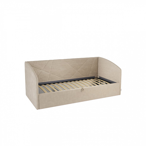 Кровать с подъемным механизмом Бест (Софа) 90х200 капучино (велюр)