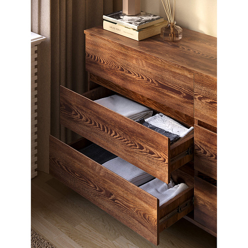 Комод НК DIEGO 6 ящиков Каштан