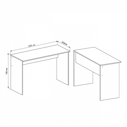 Стол письменный 1200 Мори Белый