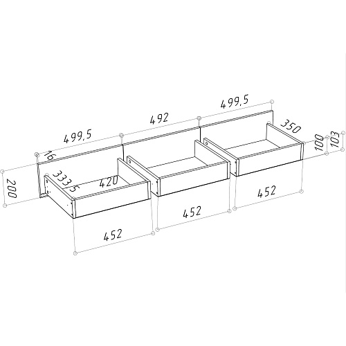 Комод НК DIEGO 3Я-3Д Каштан