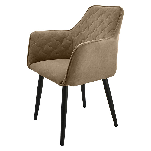 Стул Вито черный муар/Катания Корица