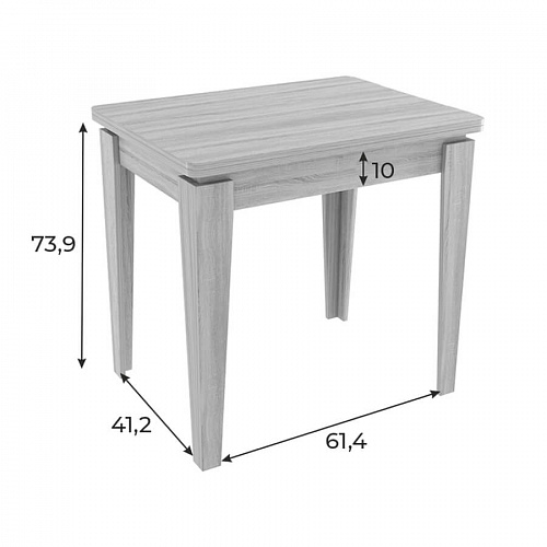 Стол обеденный раскладной Фантазия дуб сонома