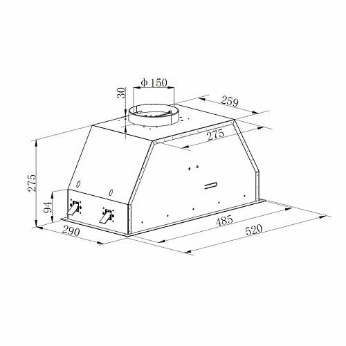 Полновстраиваемая вытяжка KORTING KHI 6892 DGN