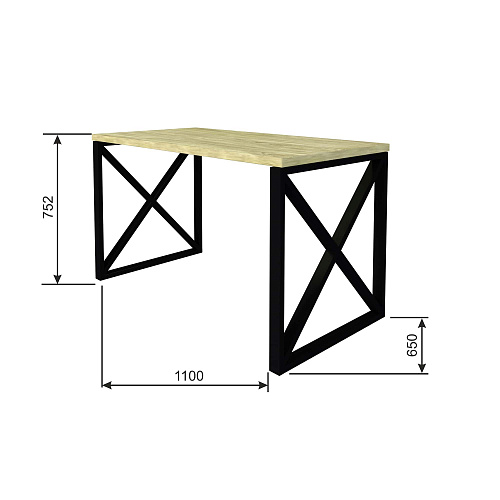 Стол лофт DQ 1100х650 Form Fir