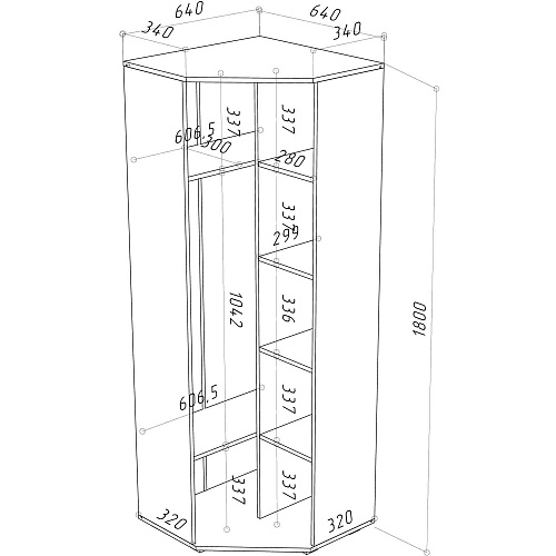 Шкаф угловой НК FUN Белый