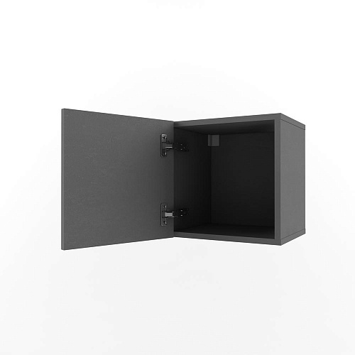 Полка Куб с фасадом НьюТон Грэй Тем Серый Лофт/ Формулы