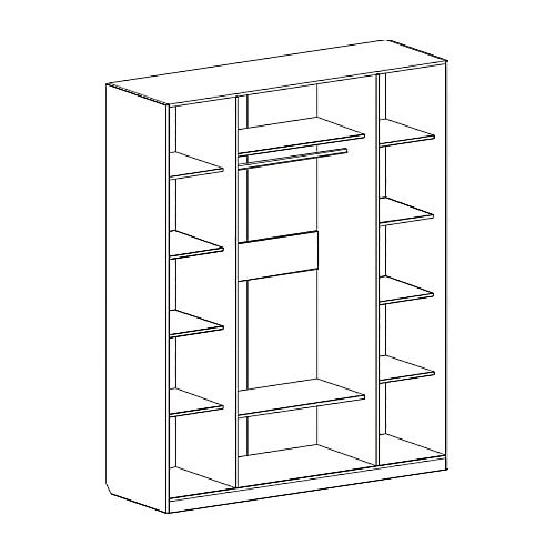 Спальный гарнитур Николь МГ Ясень жемчужный/Ваниль