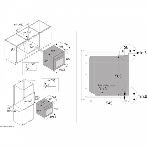 Встраиваемый духовой шкаф ASKO OCS56BGH
