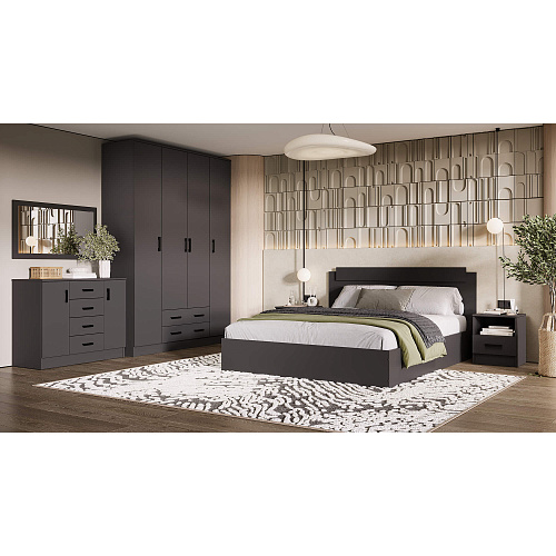 Кровать Эко 1600х2000 Графит