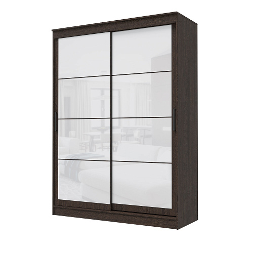 Шкаф-купе ГРАНД 1 1,6 Венге/Лакобель белый