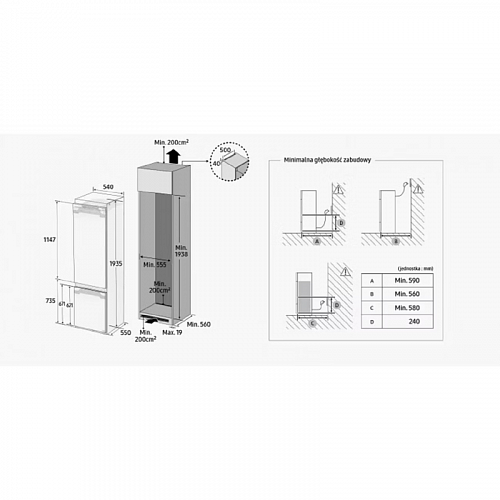 Встраиваемый холодильник Samsung Samsung Electronics BRB30600FWW
