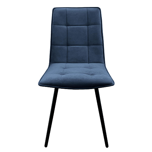 Стул Рица Лофт черный муар/Катания Дарк Блю