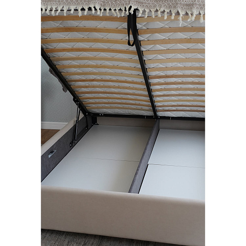 Кровать с подъемным механизмом Венеция 1400 Бежевый Софт