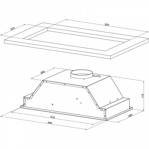 Вытяжка встраиваемая Kuppersberg INTOUCH 60 B