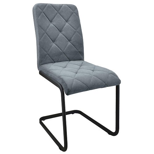 Стул Неаполь черный муар/Катания Силвер