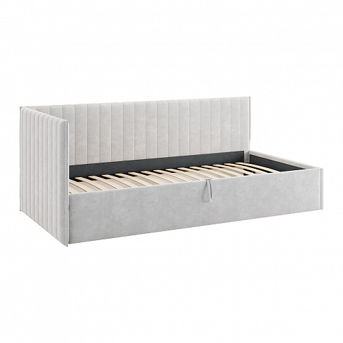 Кровать с подъемным механизмом Твикс (Тахта) 90х200 галька (велюр)