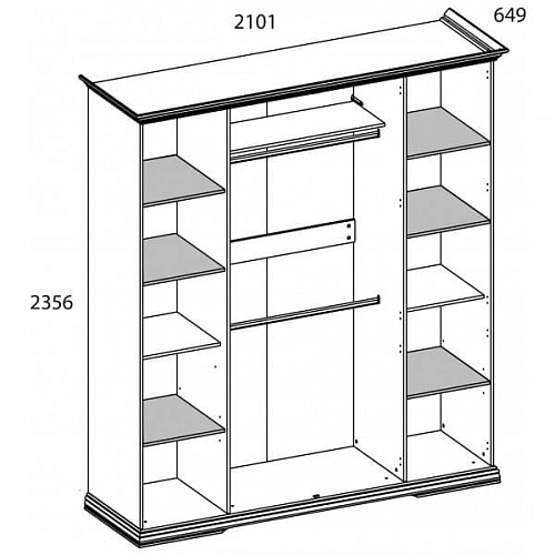 Шкаф SEVILLA 4DG/2-100 Белый