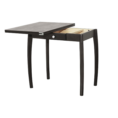 Стол обеденный раскладной нога бочонок Венге/Бетао матовый