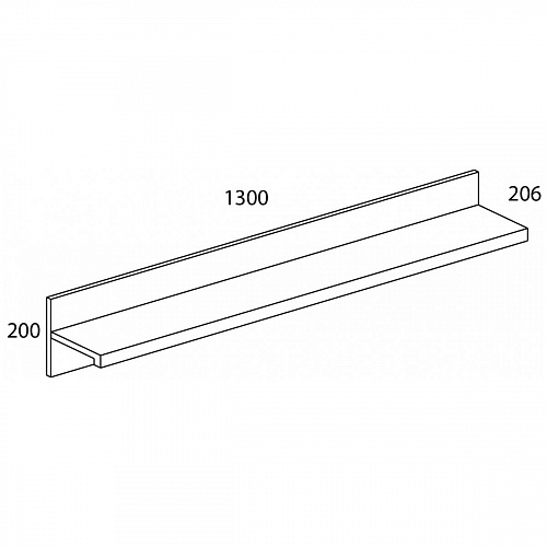 Полка навесная MODERN T Персидский жемчуг
