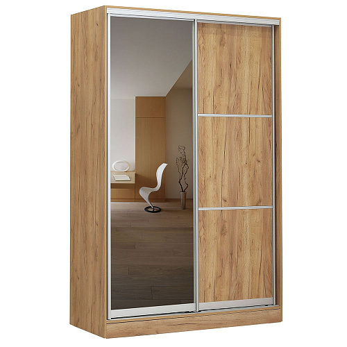 Шкаф-купе 2-х дверный 1540х590 ВАРИАНТ 4 Дуб Крафт золотой