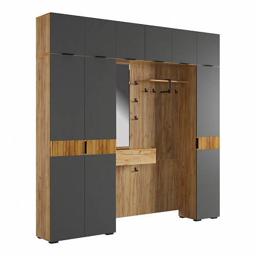 Прихожая К12 дуб крафт золотой/графит