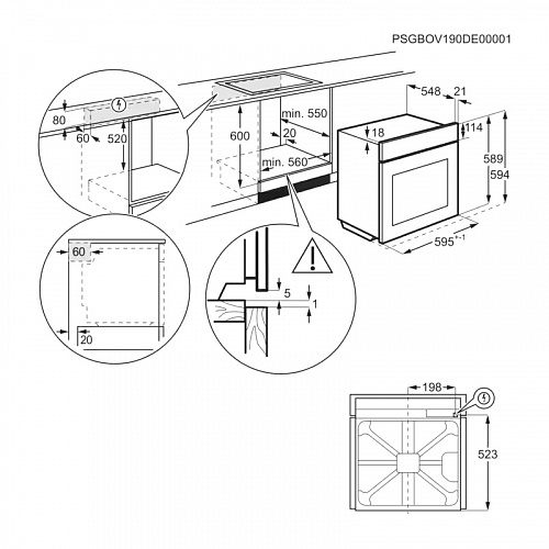 Встраиваемый духовой шкаф Electrolux EOF8H39H