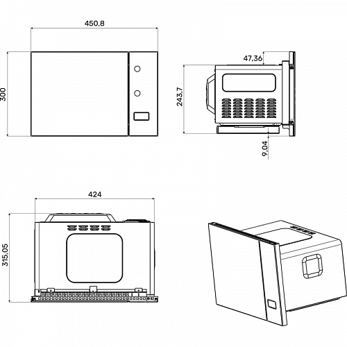 Встраиваемая микроволновая печь MONSHER MMH 1115 Noir Встраиваемая микроволновая печь MONSHER MMH 1115 Noir