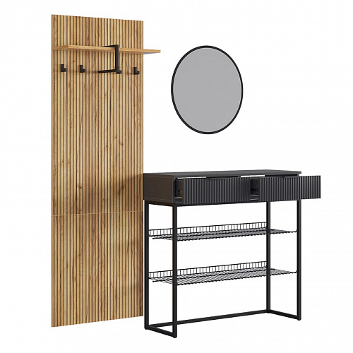 Прихожая К2 дуб крафт золотой/графит