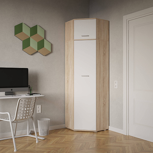 Шкаф угловой НК FUN Дуб сонома/Белый