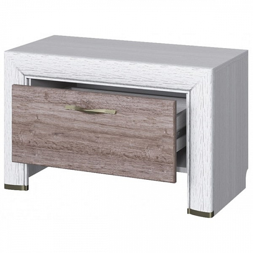 Тумба 1S OLIVIA Вудлайн крем/дуб анкона