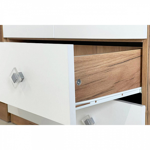 Шкаф двухдверный Форсаж дуб крафт золотой/белый