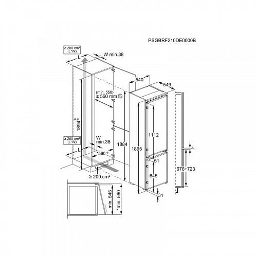 Встраиваемые холодильники  ELECTROLUX ENS6TE19S