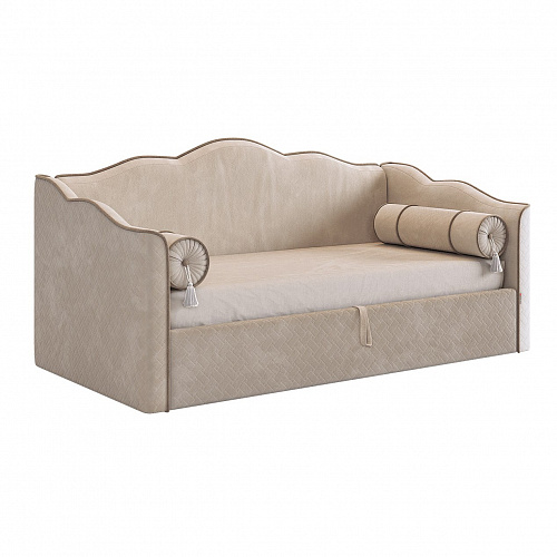 Кровать-софа Лея К1 90х200 крем (велюр)/латте (велюр)