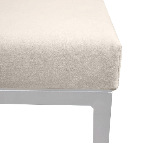 Банкетка Тайм белый муар/Катания Айвори