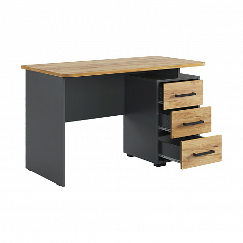 Стол компьютерный Лайт-2 графит/дуб крафт золотой