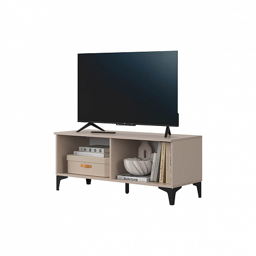 Тумба Рич кашемир/фрапучино матовый/черный