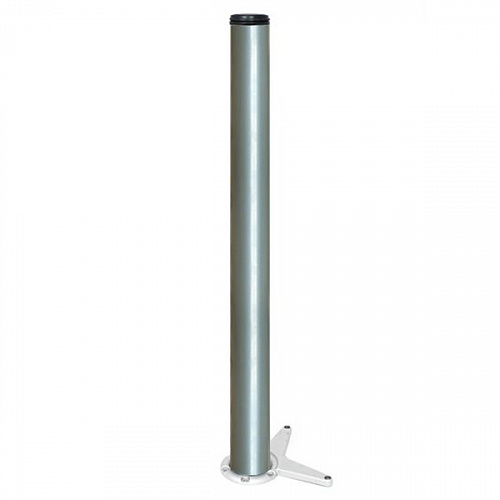 Ножка мебельная, 710-730х60мм, серый металик