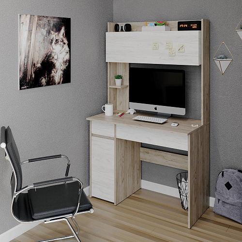 Стол компьютерный СК 10 дуб крафт серый/дуб крафт белый Стол компьютерный СК 10 дуб крафт серый/дуб крафт белый