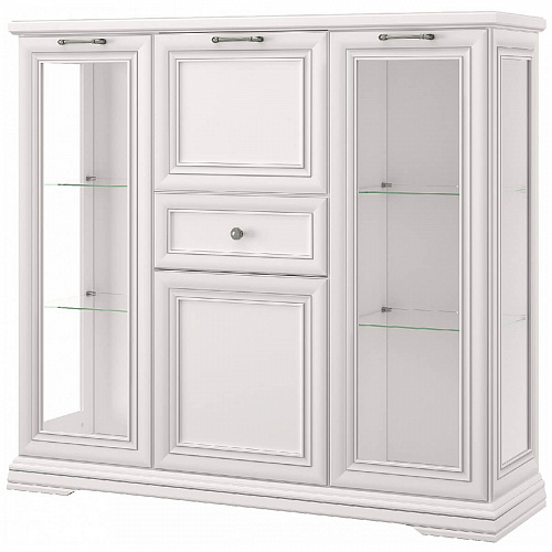 Шкаф с витриной 2V2D1S SEVILLA Белый