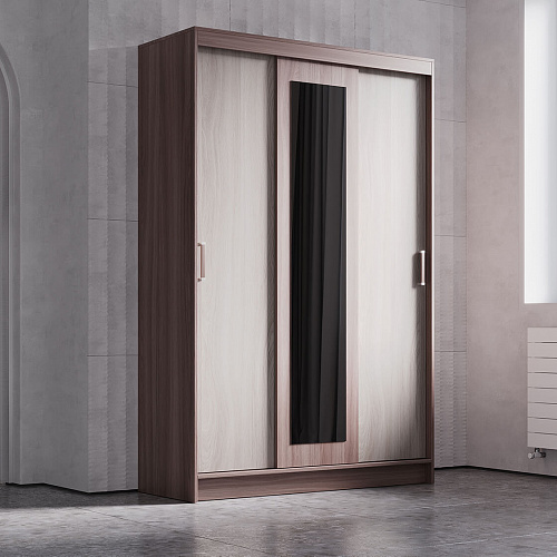 Шкаф-купе БРУНО 5 Шимо темный/Шимо светлый