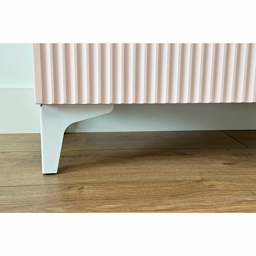 Комод Зефир белое дерево/пудра розовая (эмаль)