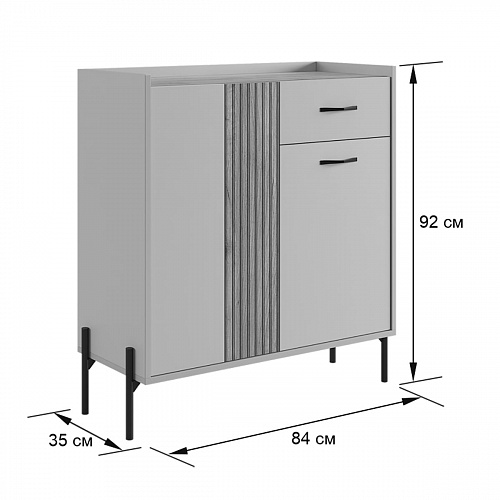 Комод Доминика с ящиком кашемир/дуб крафт золотой