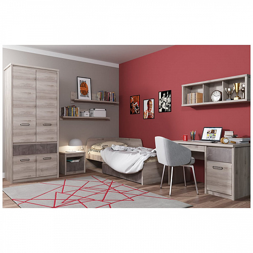 Кровать 90 JAZZ Каштан найроби/Оникс