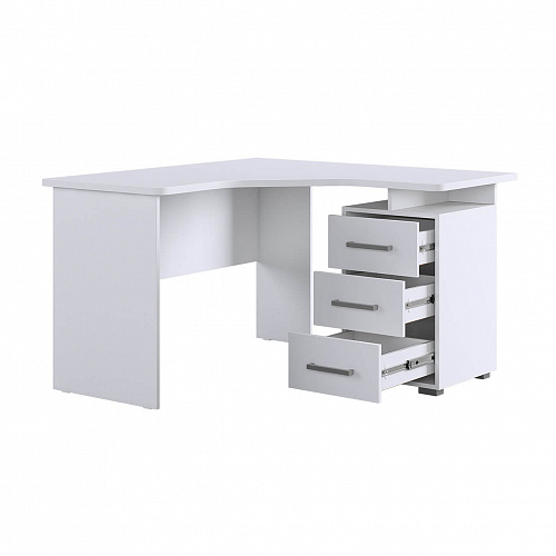 Стол компьютерный Лайт-3 1200 угловой белый