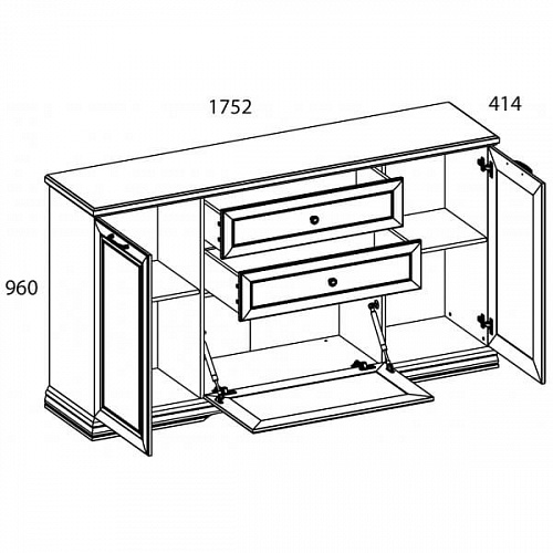 Комод 3D2S-1 SEVILLA Белый
