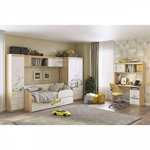 Полка Форсаж дуб сонома/белый