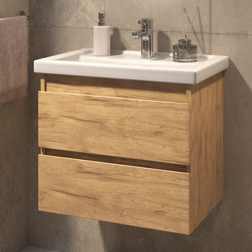 Тумба под раковину Fusta 600-0-2 (Фостер) навесная дуб золотой