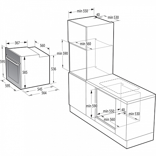 Встраиваемые электрические духовки GORENJE BOS6737E06FBG